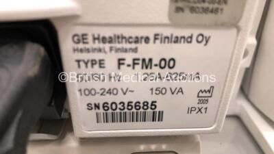 Job Lot Including 1 x Criticare SpO2/ComfortCuff Monitor on Stand (Power Up), 1 x Datascope Accutorr Plus Patient Monitor on Stand (Powers Up), 1 x Welch Allyn Series 2500 Patient Monitor on Stand (No Power) and 1 x Blood Pressure Meter on Stand *SN A7160 - 11