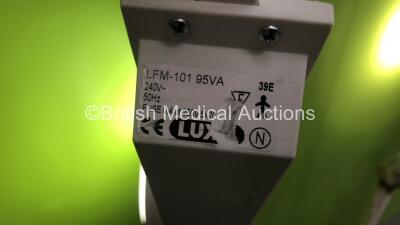 2 Luxo x Examination Lamps (Both Power Up) 1 x GE Examination Lamp *SN LFM-10195VA / - 2