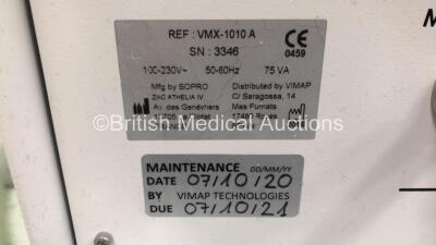 Vimap Technologies VMX-1010A Insufflator on Stand (Powers Up) *Mfd 2016 SN 3346* - 3