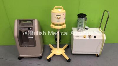 1 x DeVilbiss 4 Litre Oxygen Concentrators with ODS, 1 x Eschmann VP45 Suction Unit with Cup (Power Up),1 x Medela Symphony Breast Pumps on Stand (No Power Supply) *SN 1138107 / 21505US*