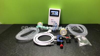 Oxford Optronix Flo-Ox Oxygen Monitor with Accessories Including Flow Generator, User Manual, Hose, Power Supply and 1 x Circuit Sets (Powers Up)