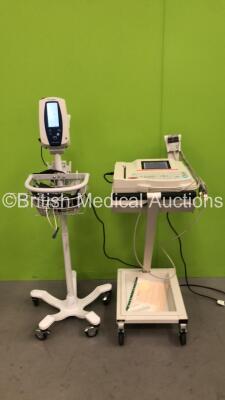 Mixed Lot Including 1 x GE MAC1200ST ECG Machine with 1 x ECG Lead, 1 x Welch Allyn Spot Vital Signs Patient Monitor with 1 x SpO2 Finger Sensor and 1 x BP Cuff (Both Power Up) *20845 / SN 201217454*