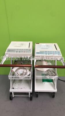 Job Lot Including 1 x Philips and 1 x Hewlett Packard ECG Machines with 2 x ECG Leads (Both Power Up)