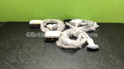 Job Lot of Chison Ultrasound Transducer / Probes Including 1 x Chison D3C60L Transducer / Probe, 1 x Chison V4C40L Transducer / Probe and 1 x Chison D7L50L Transducer / Probe (All Untested)