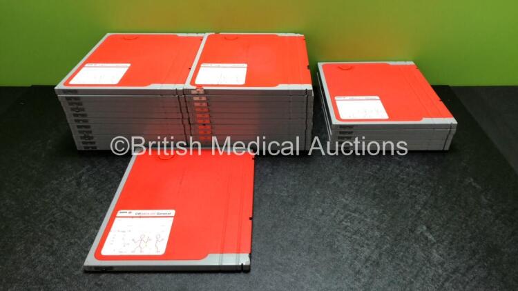 Job Lot Including 23 x AGFA CR MD4.0R 24 x 30 X-Ray Cassettes and 5 x AGFA CR MD4.0T 24 x 30 X-Ray Cassettes (Some with Damage to Casing)