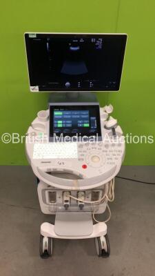 GE Voluson E8 BT16 Flat Screen Ultrasound Scanner *S/N E33797* **Mfd 06/2016** Software Version EC310 (16.0.2.2402) with 2 x Transducers / Probes (C4-8-D Ref 5336340 *Mfd 06/2016* and RAB6-D Ref H48681MG *Mfd 07/2016*) and Sony UP-D898MD Digital Graphic P