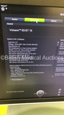 GE Voluson E8 BT16 Flat Screen Ultrasound Scanner *S/N E33797* **Mfd 06/2016** Software Version EC310 (16.0.2.2402) with 2 x Transducers / Probes (C4-8-D Ref 5336340 *Mfd 06/2016* and RAB6-D Ref H48681MG *Mfd 07/2016*) and Sony UP-D898MD Digital Graphic P - 14