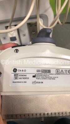 GE Voluson E8 BT16 Flat Screen Ultrasound Scanner *S/N E33797* **Mfd 06/2016** Software Version EC310 (16.0.2.2402) with 2 x Transducers / Probes (C4-8-D Ref 5336340 *Mfd 06/2016* and RAB6-D Ref H48681MG *Mfd 07/2016*) and Sony UP-D898MD Digital Graphic P - 20