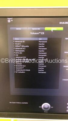 GE Voluson E8 BT16 Flat Screen Ultrasound Scanner *S/N E33717* **Mfd 06/2016** Software Version EC310 (16.0.2.2402) with 2 x Transducers / Probes (RAB6-D Ref H48681MG *Mfd 06/2016* and IC%-9-D Ref 5492351 *Mfd 11/2017*) and Sony UP-D898 Digital Graphic Pr - 38