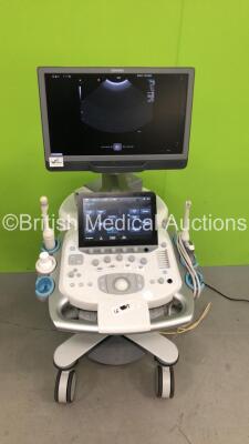 Siemens Acuson S2000 Flat Screen Ultrasound Scanner Model No 10041461 *S/N 213625* **Mfd 05/2016** Software Version 500.1.061 with 3 x Transducers / Probes (PEVF4 Model No 10041223 *Mfd 2016* / MC9-4 Model No 10349999 *Mfd 2016* and 8C3 HD Model No 10135 - 25