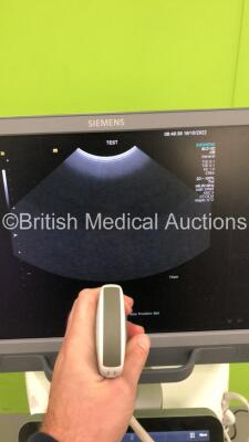 Siemens Acuson S2000 Flat Screen Ultrasound Scanner Model No 10041461 *S/N 213625* **Mfd 05/2016** Software Version 500.1.061 with 3 x Transducers / Probes (PEVF4 Model No 10041223 *Mfd 2016* / MC9-4 Model No 10349999 *Mfd 2016* and 8C3 HD Model No 10135 - 27