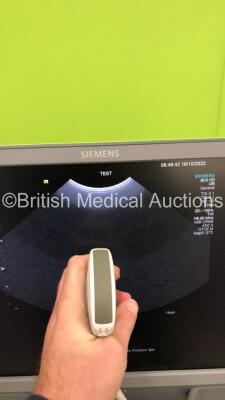 Siemens Acuson S2000 Flat Screen Ultrasound Scanner Model No 10041461 *S/N 213625* **Mfd 05/2016** Software Version 500.1.061 with 3 x Transducers / Probes (PEVF4 Model No 10041223 *Mfd 2016* / MC9-4 Model No 10349999 *Mfd 2016* and 8C3 HD Model No 10135 - 28