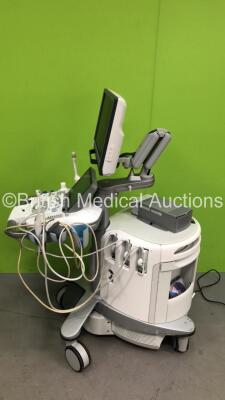 Siemens Acuson S2000 Flat Screen Ultrasound Scanner Model No 10041461 *S/N 213625* **Mfd 05/2016** Software Version 500.1.061 with 3 x Transducers / Probes (PEVF4 Model No 10041223 *Mfd 2016* / MC9-4 Model No 10349999 *Mfd 2016* and 8C3 HD Model No 10135 - 35