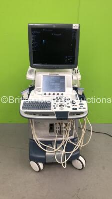 GE Logiq E9 Flat Screen Ultrasound Scanner Ref 5205000-2 *S/N 95891US8* **Mfd 03/2009** Software Version R2.0.4 with 4 x Transducers / Probes (C1-5-D Ref 5261135 *Mfd 05/2012* / ML6-15-D Ref 5199103 *Mfd 08/2014* / 9L-D Ref 5194432 *Mfd 08/2017* and IC5-9