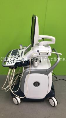 GE Logiq E9 Flat Screen Ultrasound Scanner Ref 5205000-2 *S/N 95891US8* **Mfd 03/2009** Software Version R2.0.4 with 4 x Transducers / Probes (C1-5-D Ref 5261135 *Mfd 05/2012* / ML6-15-D Ref 5199103 *Mfd 08/2014* / 9L-D Ref 5194432 *Mfd 08/2017* and IC5-9 - 14