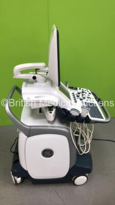 GE Logiq E9 Flat Screen Ultrasound Scanner Ref 5205000-2 *S/N 95891US8* **Mfd 03/2009** Software Version R2.0.4 with 4 x Transducers / Probes (C1-5-D Ref 5261135 *Mfd 05/2012* / ML6-15-D Ref 5199103 *Mfd 08/2014* / 9L-D Ref 5194432 *Mfd 08/2017* and IC5-9 - 17