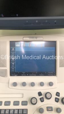 GE Logiq E9 Flat Screen Ultrasound Scanner Ref 5205000-7 *S/N 126051US2* **Mfd 03/2014** Software Version R4 Software Revision 3.0 (Powers Up - Small Scuffs - Missing Dial - Keyboard will Not Lock in Parked Position) ***IR692*** - 8