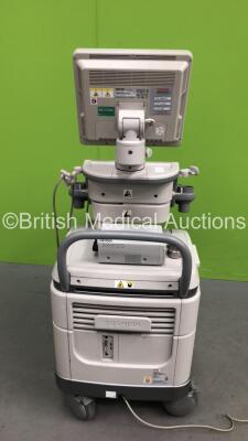 Toshiba Aplio 500 TUS-A500 Ultrasound Scanner *S/N T1D12X3321* **Mfd 10/2012** with 1 x Transducer / Probe (PVT-375BT *Mfd 08/2012*) and Sony UP-D897 Digital Graphic Printer (Powers Up with Error - See Pictures - Unable to Gain Access to About Page) ***IR - 11