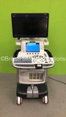 GE Logiq E9 XDclear 2.0 Flat Screen Ultrasound Scanner Ref 5205000-9 *S/N 201793US6* **Mfd 2016** Software Version R6 Software Revision 1.11 (Powers Up - Small Scuffs to Machine - See Pictures) ***IR695***