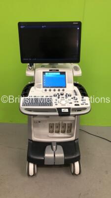 GE Logiq E9 XDclear 2.0 Flat Screen Ultrasound Scanner Ref 5205000-9 *S/N 201793US6* **Mfd 2016** Software Version R6 Software Revision 1.11 (Powers Up - Small Scuffs to Machine - See Pictures) ***IR695*** - 2