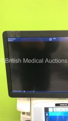 GE Logiq E9 XDclear 2.0 Flat Screen Ultrasound Scanner Ref 5205000-9 *S/N 201793US6* **Mfd 2016** Software Version R6 Software Revision 1.11 (Powers Up - Small Scuffs to Machine - See Pictures) ***IR695*** - 4