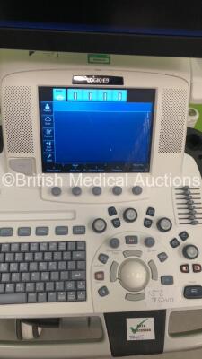 GE Logiq E9 XDclear 2.0 Flat Screen Ultrasound Scanner Ref 5205000-9 *S/N 201793US6* **Mfd 2016** Software Version R6 Software Revision 1.11 (Powers Up - Small Scuffs to Machine - See Pictures) ***IR695*** - 6