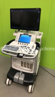 GE Logiq E9 XDclear 2.0 Flat Screen Ultrasound Scanner Ref 5205000-9 *S/N 201793US6* **Mfd 2016** Software Version R6 Software Revision 1.11 (Powers Up - Small Scuffs to Machine - See Pictures) ***IR695*** - 9