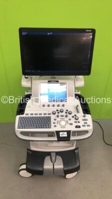 GE Logiq E9 XDclear 2.0 Flat Screen Ultrasound Scanner Ref 5205000-9 *S/N 201892US6* **Mfd 2016** Software Version R6 Software Revision 2.0 (Powers Up) ***IR694***