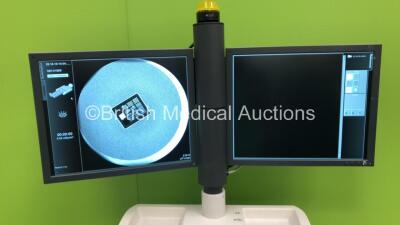 Siemens Arcadis Varic C-Arm with Dual Flat Screen Image Intensifier *Mfd - 2013*, Footswitch, Key and Exposure Hand Trigger (Powers Up and Exposure Taken) *16111* **IR702** - 2