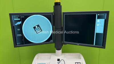 Siemens Arcadis Varic C-Arm with Dual Flat Screen Image Intensifier *Mfd - 2013*, Footswitch, Key and Exposure Hand Trigger (Powers Up and Exposure Taken) *16110* **IR703** - 2