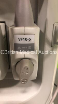 Siemens Acuson X300 Flat Screen Ultrasound Scanner *S/N 320398* **Mfd 06/2009** Model No 10037409 with 3 x Transducers / Probes (CH5-2 / VF13-5SP and VF10-5) and Sony UP-D897 Digital Graphic Printer (Powers Up with Blank Screen) - 7