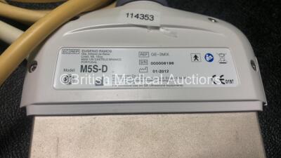 GE M5S-D Ultrasound Transducer / Probe *Mfd - 01/2012* (Untested) - 3