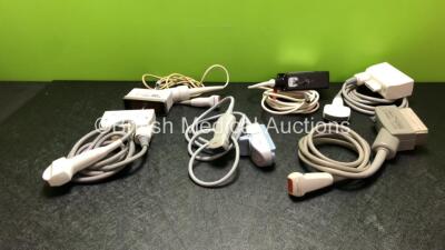 Job Lot Including 2 x GE CAE Ultrasound Transducers / Probes, 1 x Agilent S3 Ultrasound Transducer / Probe, 1 x Zonare C4-1 Ultrasound Transducer / Probe, 1 x Hewlett Packard 21202A Ultrasound Transducer / Probe and 1 x GE i13L Ultrasound Transducer / Pro