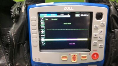 Zoll X Series Monitor/Defibrillator Including ECG, SPO2, NIBP, CO2 and Printer Options with 1 x Sure Power II Battery, 1 x NIBP Cuff and Hose, 1 x 4 Lead ECG Lead, 1 x 6 Lead ECG Lead, 1 x Paddle Lead and 1 x SPO2 Finger Sensor in Carry Bag (Powers Up and - 2