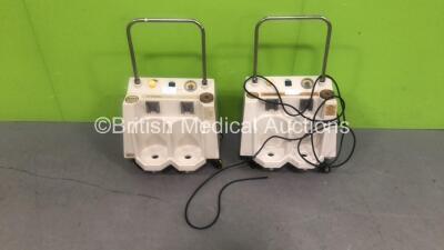 2 x Eschmann VP 35 Twin Air Suction Units on Wheels (1 x Powers Up, 1 x Cut Cable)