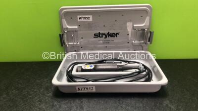 Stryker 375-704-500 Shaver Handpiece in Tray *SN 051008394*