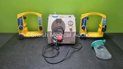 2 x Laerdal LSU Suction Units (Both Missing Casing) and 1 x Eschmann VP25 Suction Unit