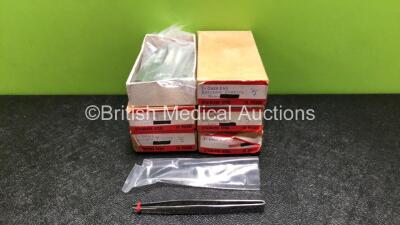 72 x T-Over End 5 inch Dressing Forceps (6 x Boxes of 12 - New In Box)