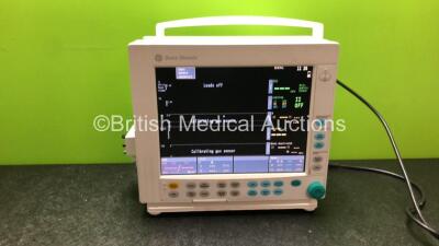 GE Datex Ohmeda Compact Anaesthesia Monitor *Mfd 02/2010* with 1 x GE E-PRESTN Multiparameter Module with SPO2, T1 T2, P1 P2, ECG and NIBP Options *Mfd - 03/20108 (Damaged Clip - See Photo) and 1 x GE E-CAiO Gas Module with D-fend Water Trap *Mfd - 02/201