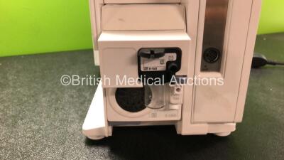 GE Datex Ohmeda Compact Anaesthesia Monitor *Mfd 02/2010* with 1 x GE E-PRESTN Multiparameter Module with SPO2, T1 T2, P1 P2, ECG and NIBP Options *Mfd - 03/20108 (Damaged Clip - See Photo) and 1 x GE E-CAiO Gas Module with D-fend Water Trap *Mfd - 02/201 - 4