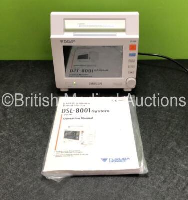 Fukuda Denshi Dynascope 8000 Series DSL-8001 System Patient Monitor Including ECG, NIBP, SpO2, Temp, Com 1 and Com 2 Options in Box *Mfd 2014* (Powers Up - Excellent Condition - Like New)