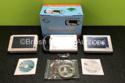 3 x CubeScan Bio-Con 700 Bladder Scanners (1 x Powers Up, 2 x No Power, 1 x Damaged Casing - See Photos)