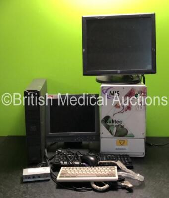 Job Lot Including 1 x Kubtec Xpert 20 Digital Imaging System with Key (Powers Up) 1 x APC Smart-UPS, 2 x Monitors and 2 x Keyboards