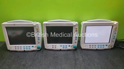 3 x GE B30 Patient Monitors (2 x No Power, 1 x Draws Power, Dame to Casing, Button Missing See-Photos)