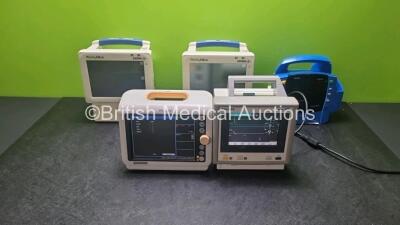 Job Lot Including 1 x Philips SureSigns VM4 Patient Monitor (Powers Up), 1 x Philips M3046A Patient Monitor wIncluding M3001A Module with ECG. SpO2 and NBP Options (Powers Up) 2 x Welch Allyn PROPAQ CS Patient Monitors with ECG, SpO2, NIBP, P1, P2 and CO2