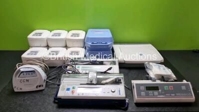 Mixed Lot Include 9 x DevilBiss SleepCubes Standard, 2 x Medix AC2000 Nebulizers, 1 x GE MAC 5500 ECG Machine, 2 x CareFusion / Cardinal Health IVAC PCAM Syringe Pumps and 16 x BP Cuffs