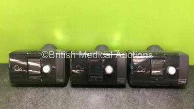 3 x ResMed AirSense 10 Autoset CPAP's with 3 x Power Supplies (All Power Up) *SN 23191332938 / 23181469610 / 23171477969*