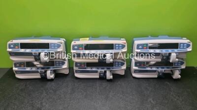 6 x Alaris GH Carefusion Syringe Pumps (5 x Power Up with 1 x Failure, 1 x IM3 Code, 1 x EV13 Failure 1 x with Damage to Screen See-Photos)