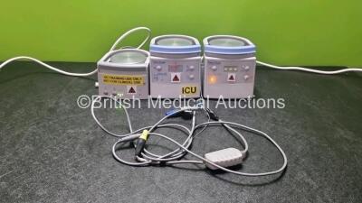 Job Lot Including 2 x Fisher & Paykel MR850AEK Respiratory Humidifiers with 1 x Sensor (1 x Powers Up, 1 x Cut Power Cable) and 1 x Fisher & Paykel MR810AEK Respiratory Humidifiers