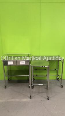 3 x Metal Trolleys